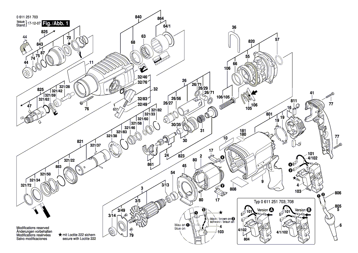 New Genuine Bosch 1617000599 Gear Housing