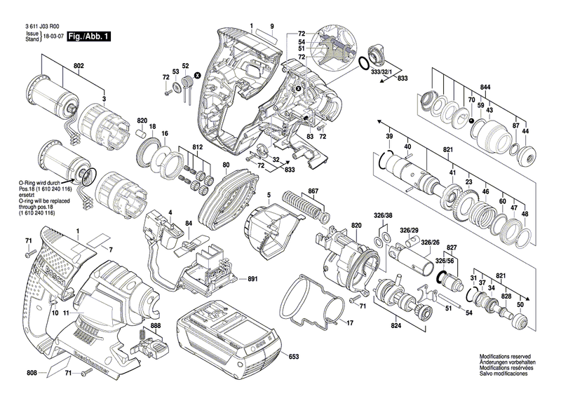 New Genuine Bosch 1617000672 Push-Button