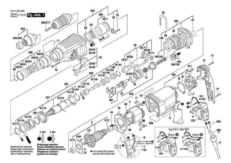 New Genuine Bosch 1617000683 Gear Housing