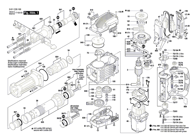 New Genuine Bosch 1617000709 Guide Tube