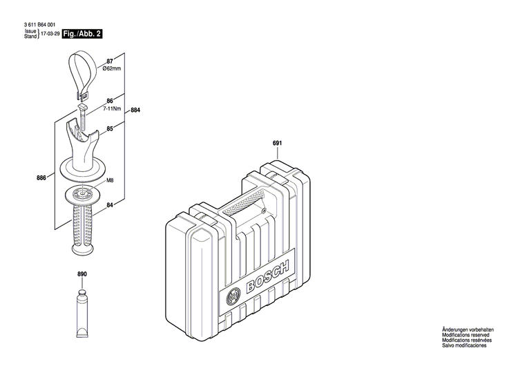 New Genuine Bosch 1617000718 Guide Bushing