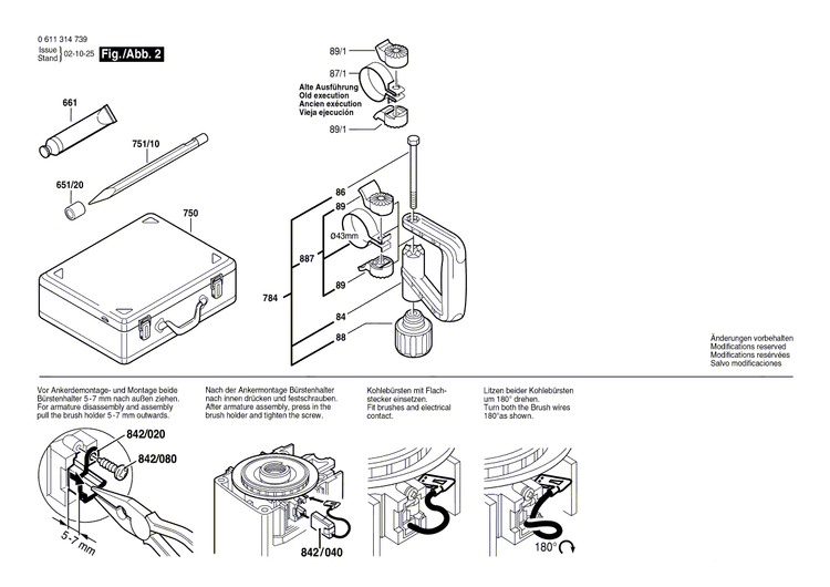 New Genuine Bosch 1617000804 Assembly Of Service Parts