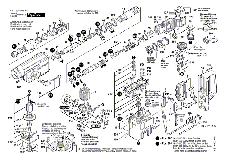 New Genuine Bosch 1617000823 Gear Housing