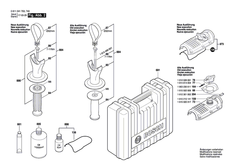 New Genuine Bosch 1617000840 Impact Mechanism Housing