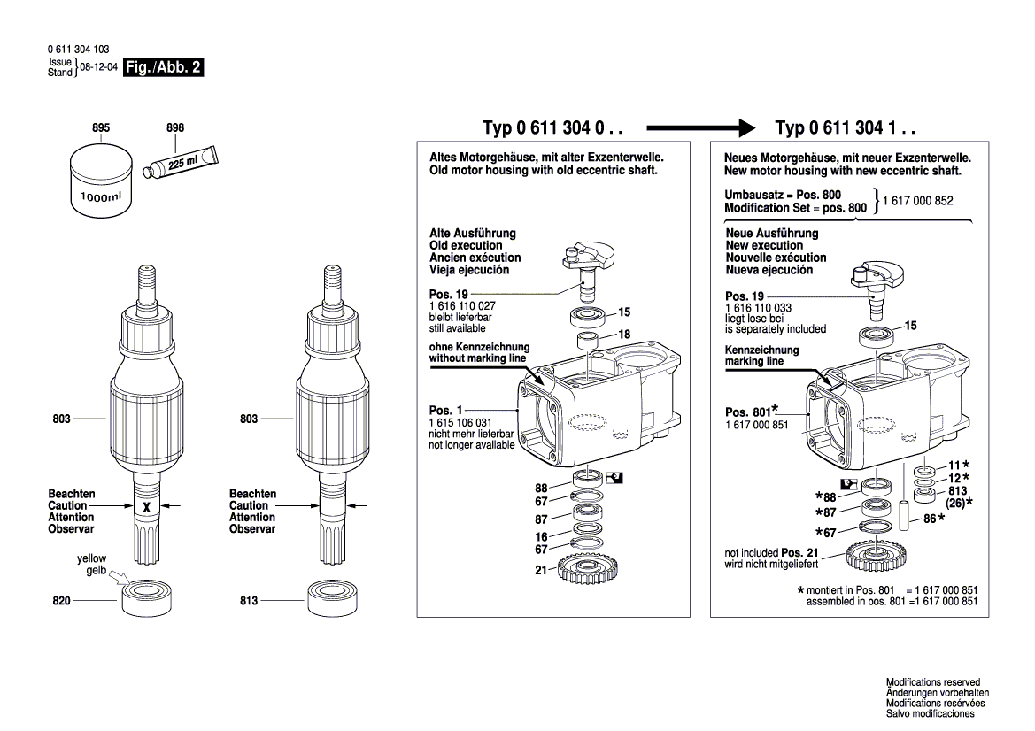 New Genuine Bosch 1617000851 Motor Housing