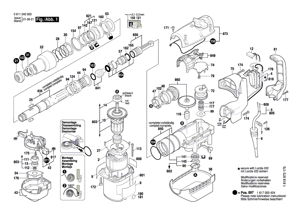 New Genuine Bosch 1617000860 Housing Cover