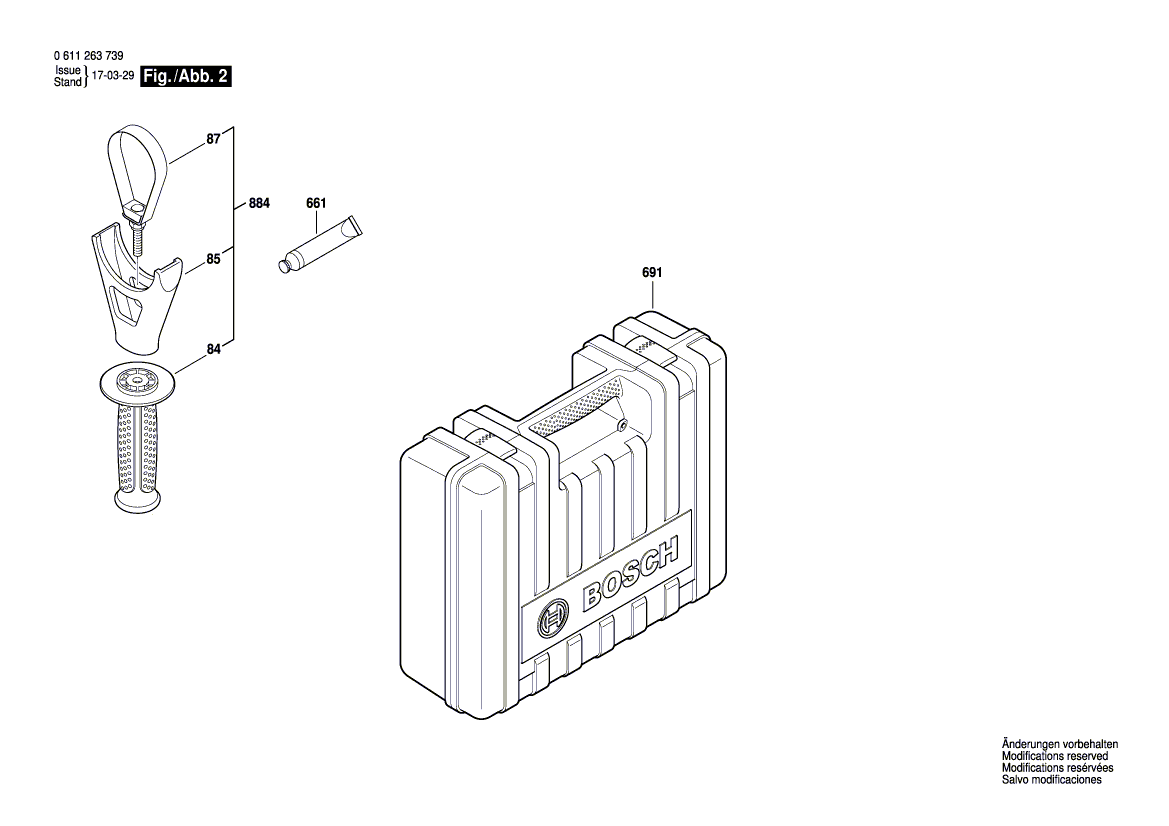 New Genuine Bosch 1617000894 Impact Mechanism Housing