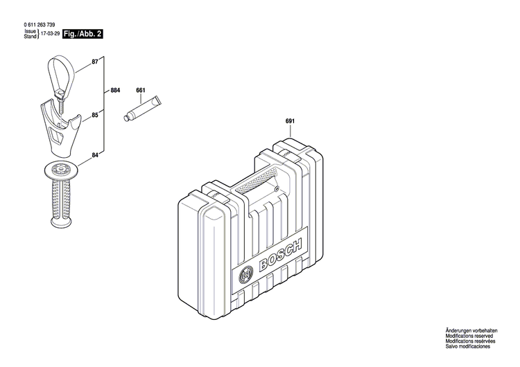 New Genuine Bosch 1617000894 Impact Mechanism Housing