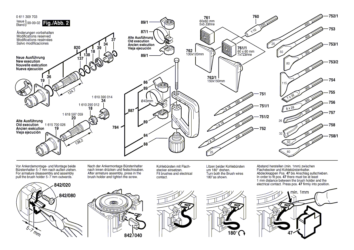 New Genuine Bosch 1617000948 Assembly Of Service Parts