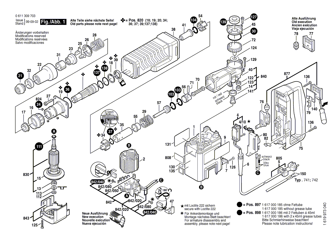 New Genuine Bosch 1617000948 Assembly Of Service Parts