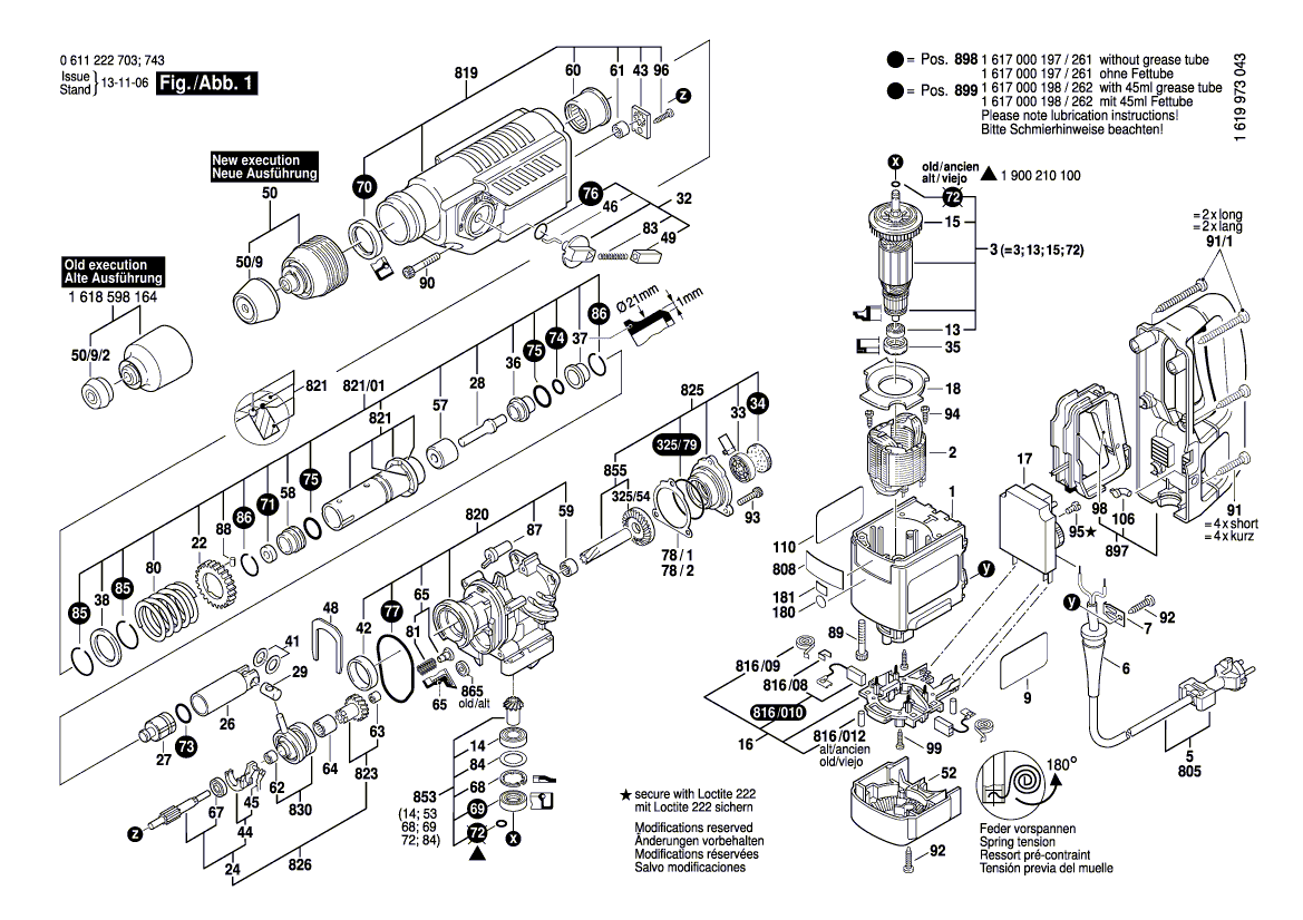 New Genuine Bosch 1617000976 Impact Mechanism Housing