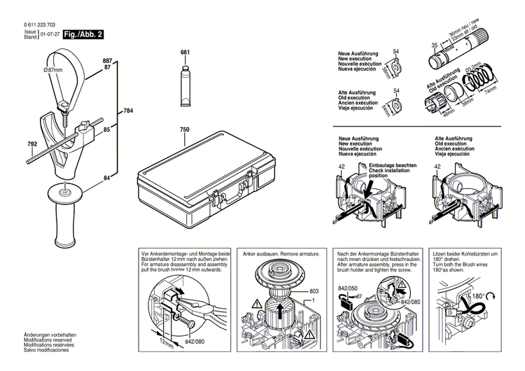 New Genuine Bosch 1617000992 Impact Mechanism Housing