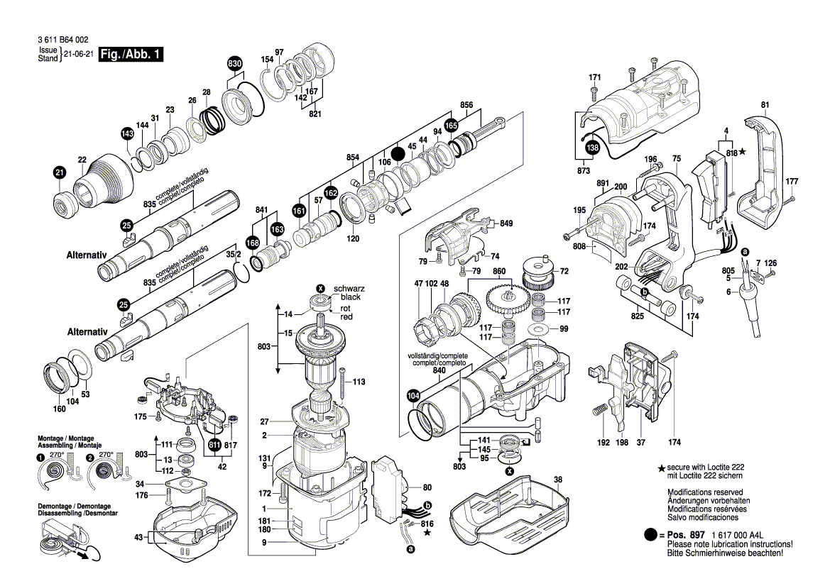 New Genuine Bosch 1617000A06 Impact Mechanism Housing