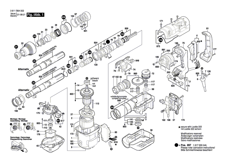 New Genuine Bosch 1617000A06 Impact Mechanism Housing