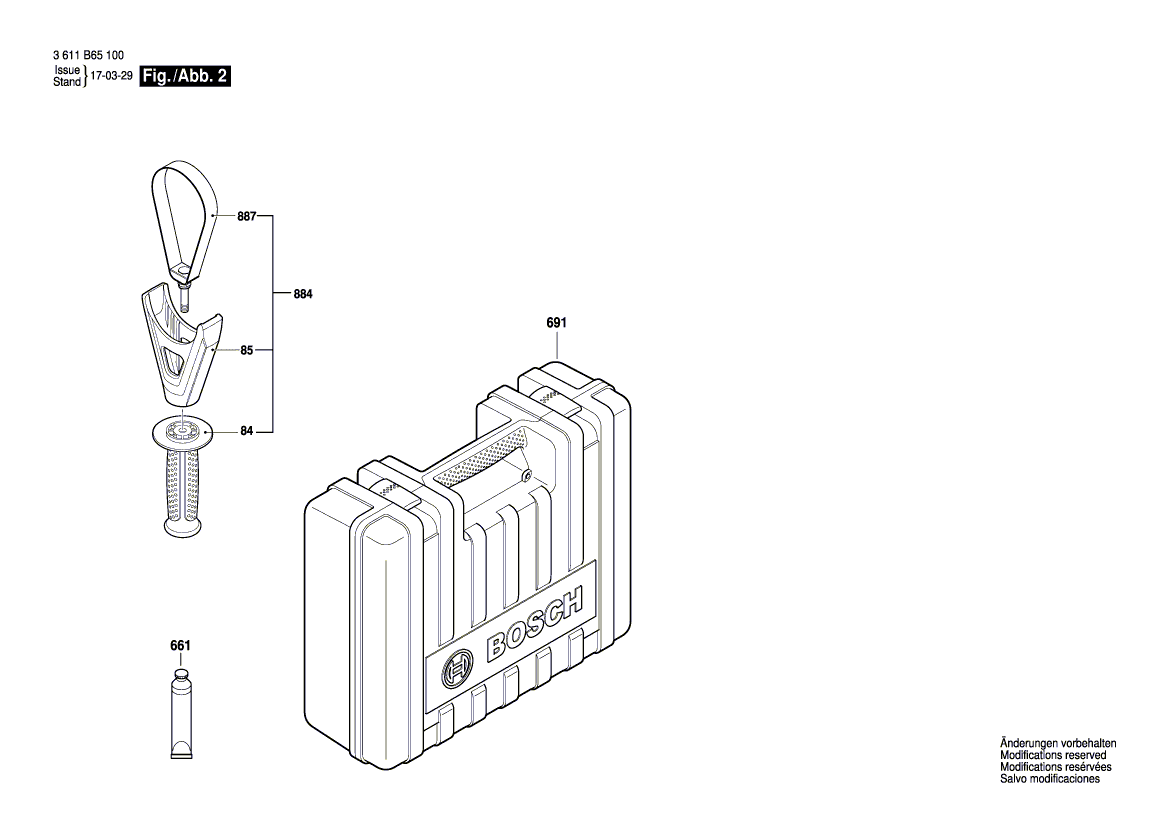 New Genuine Bosch 1617000A33 Striker