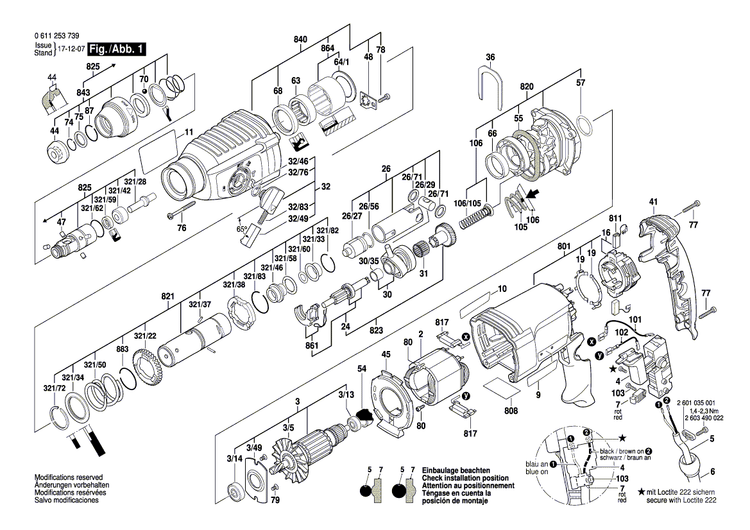 New Genuine Bosch 1617000V33 Motor Housing