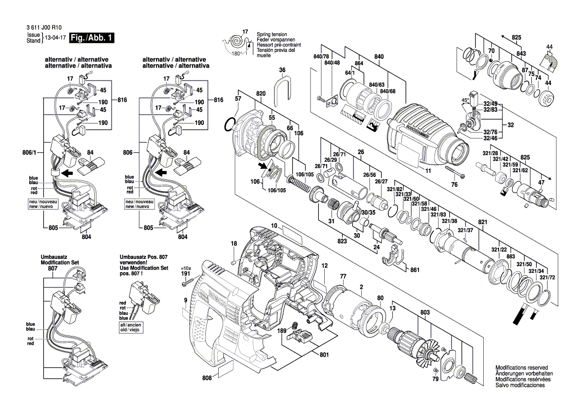 New Genuine Bosch 1617000V55 Gear Housing