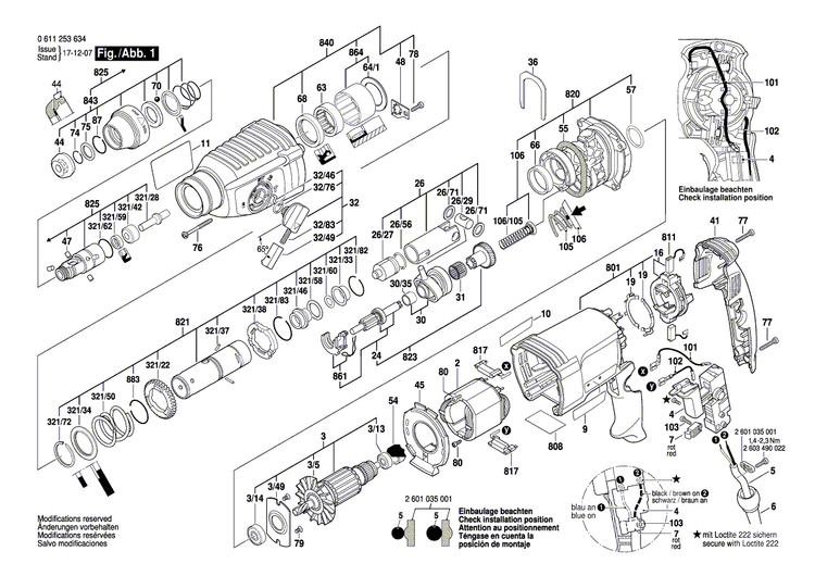 New Genuine Bosch 1617000V67 Motor Housing