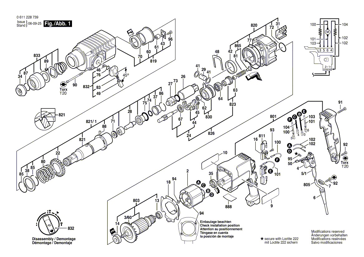 New Genuine Bosch 1617200046 Switch