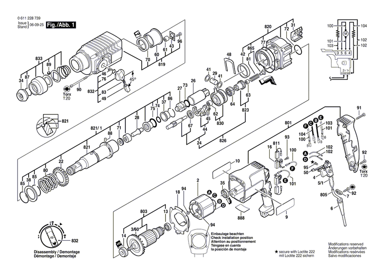 New Genuine Bosch 1617200046 Switch