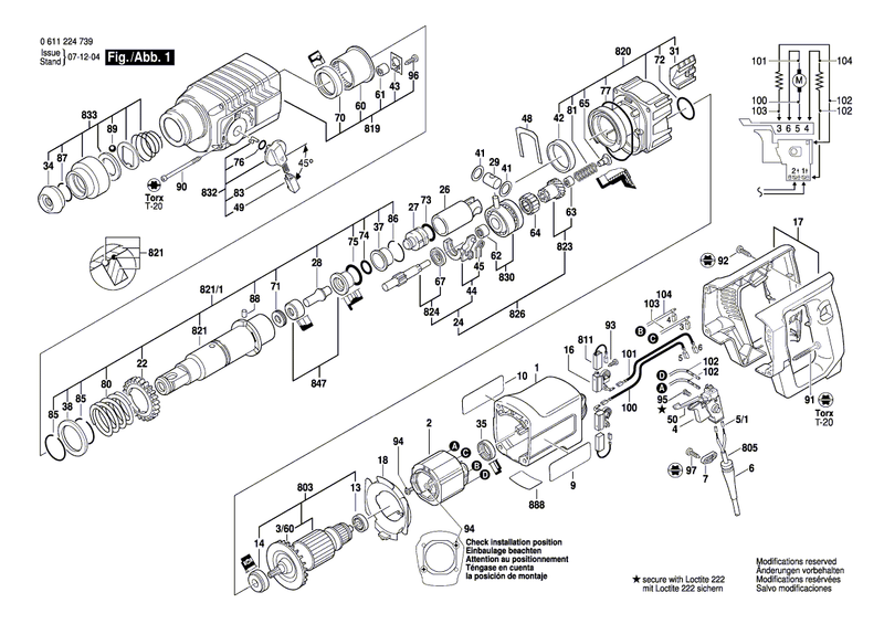 New Genuine Bosch 1617200062 Change-Over Switch
