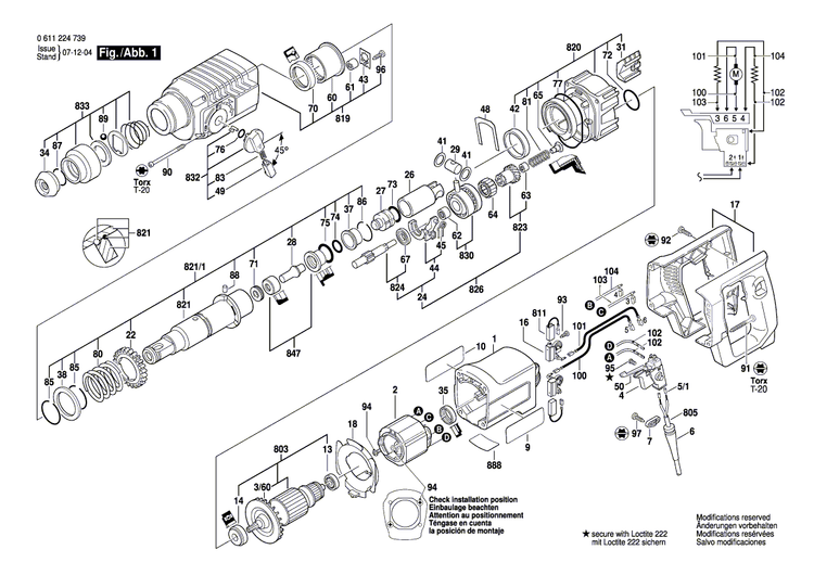 New Genuine Bosch 1617200062 Change-Over Switch