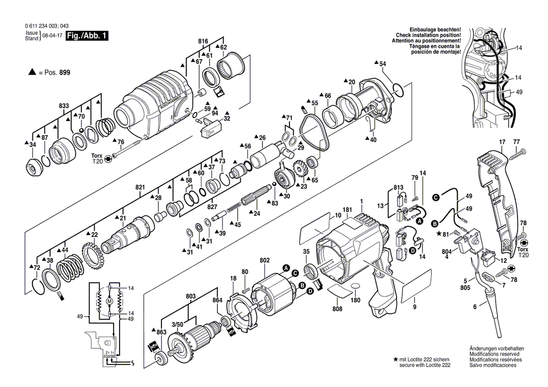 New Genuine Bosch 1617200082 Switch