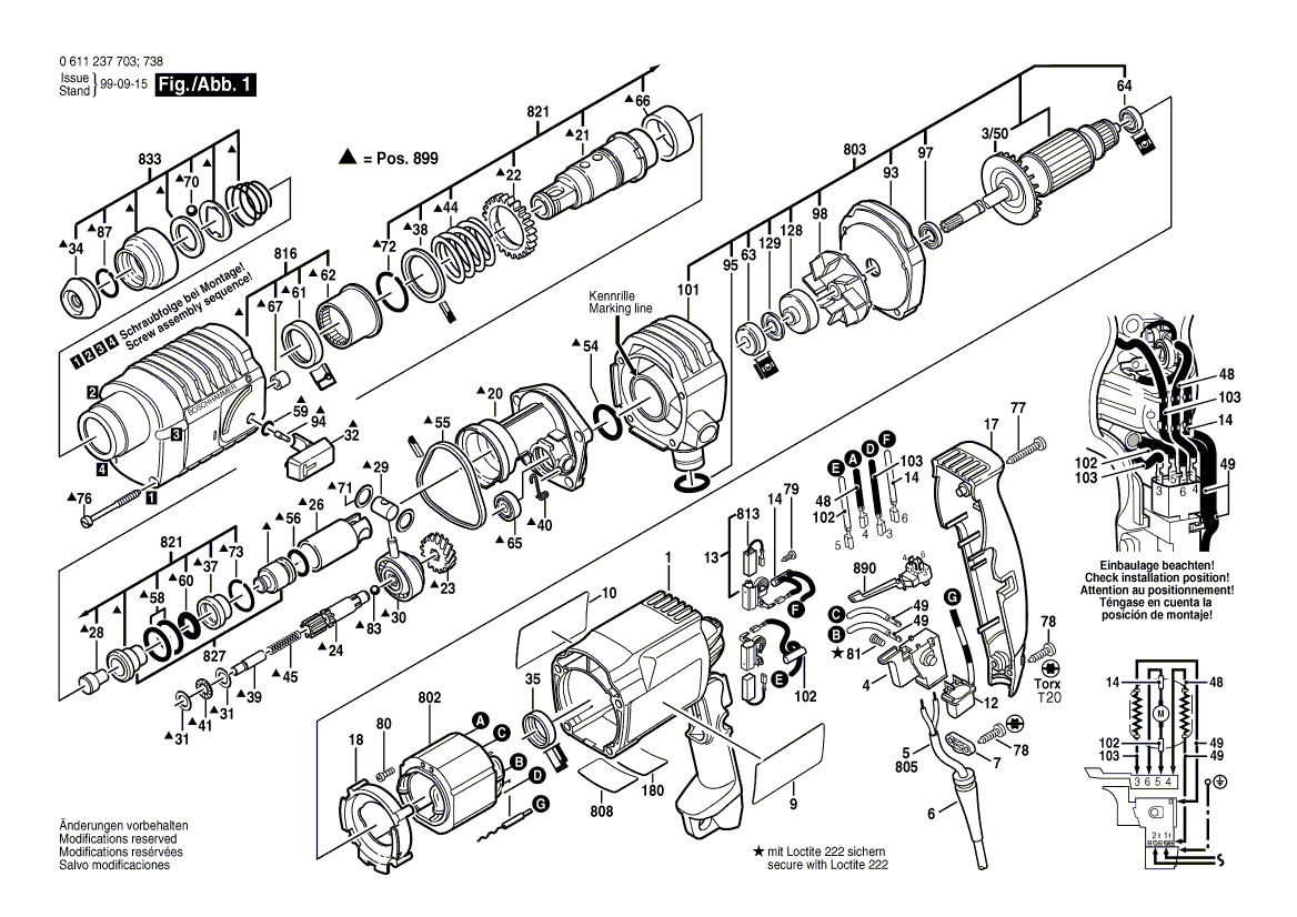 New Genuine Bosch 1617200083 Switch