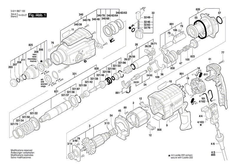 New Genuine Bosch 1617200131 Switch