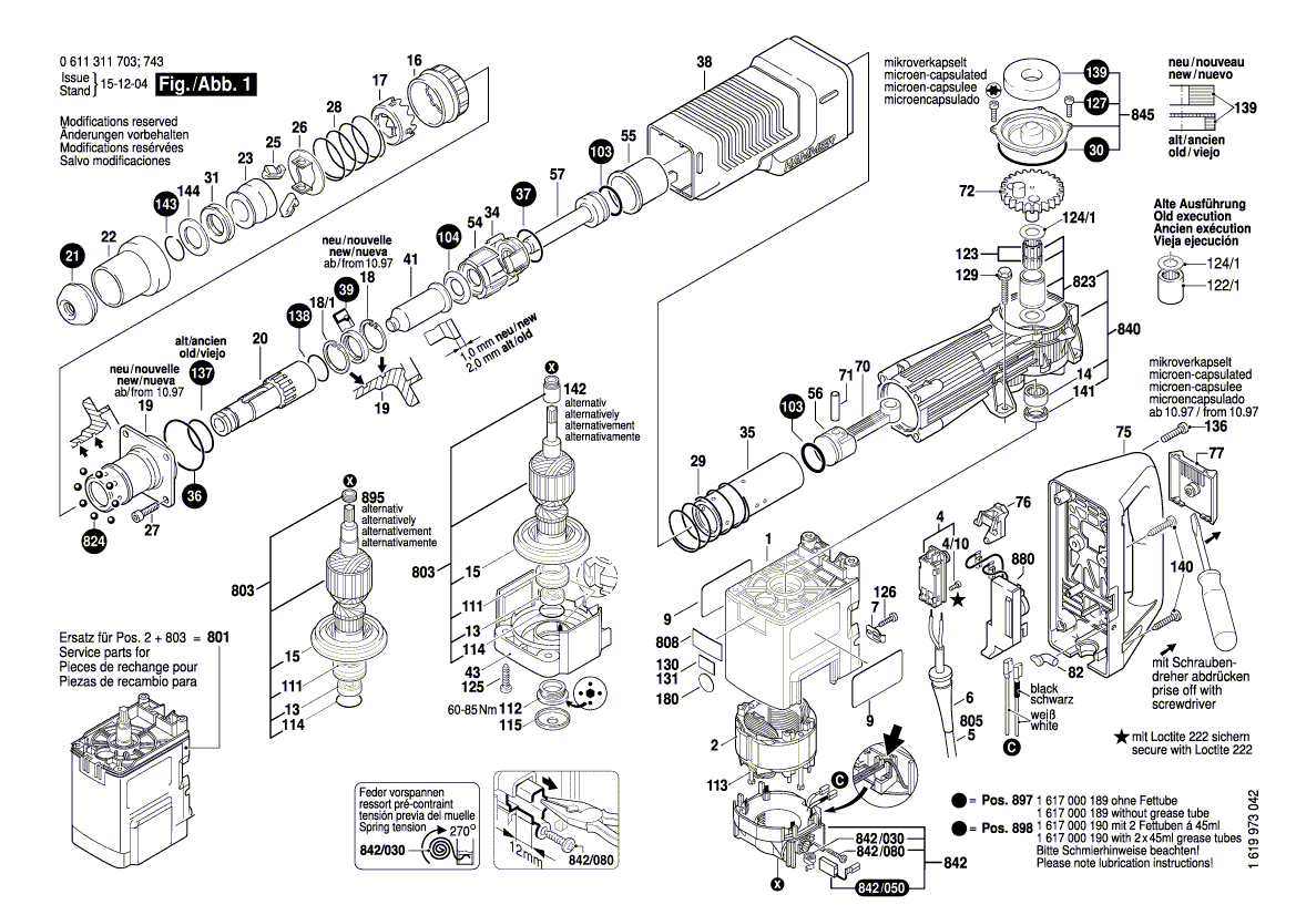 New Genuine Bosch 1617220073 Un. Flange-Mtd. Motor