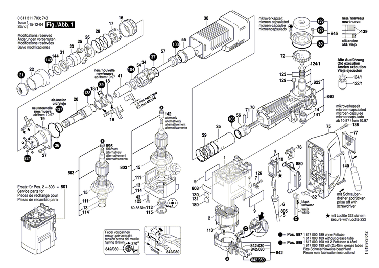 New Genuine Bosch 1617220073 Un. Flange-Mtd. Motor