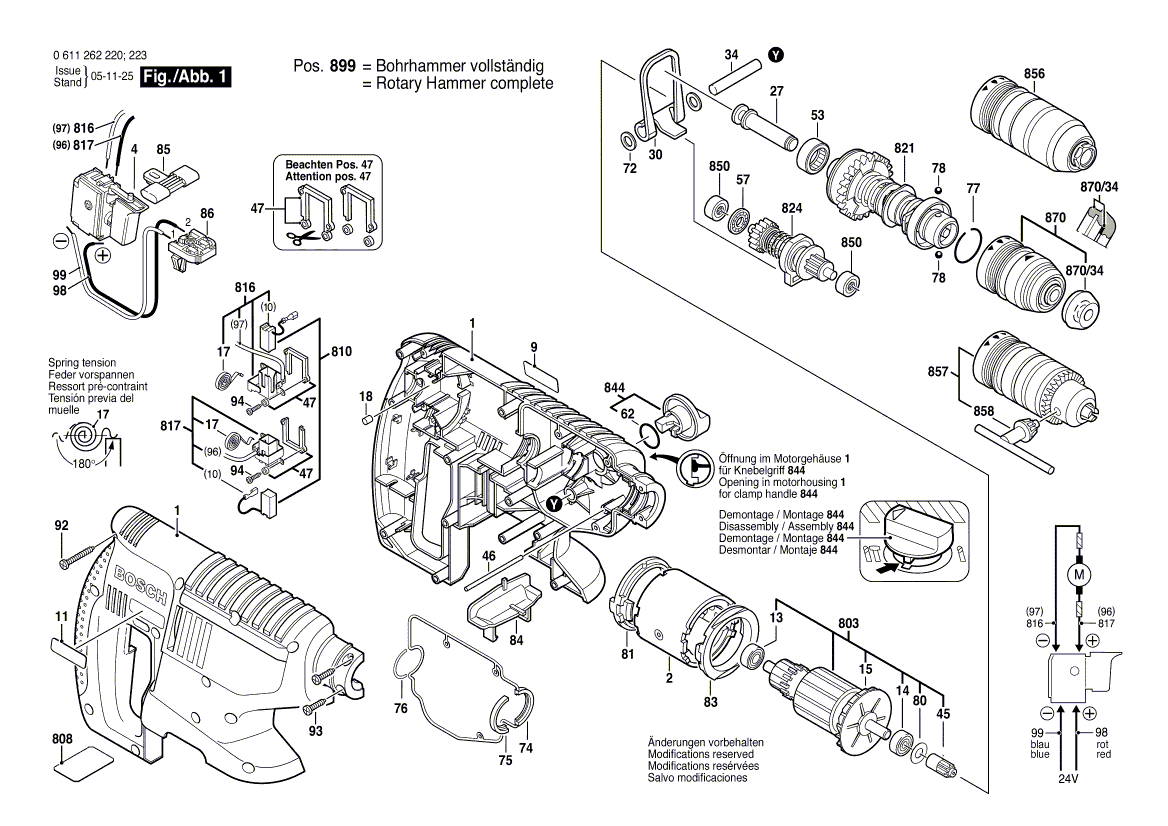 New Genuine Bosch 1618571029 Key Chuck