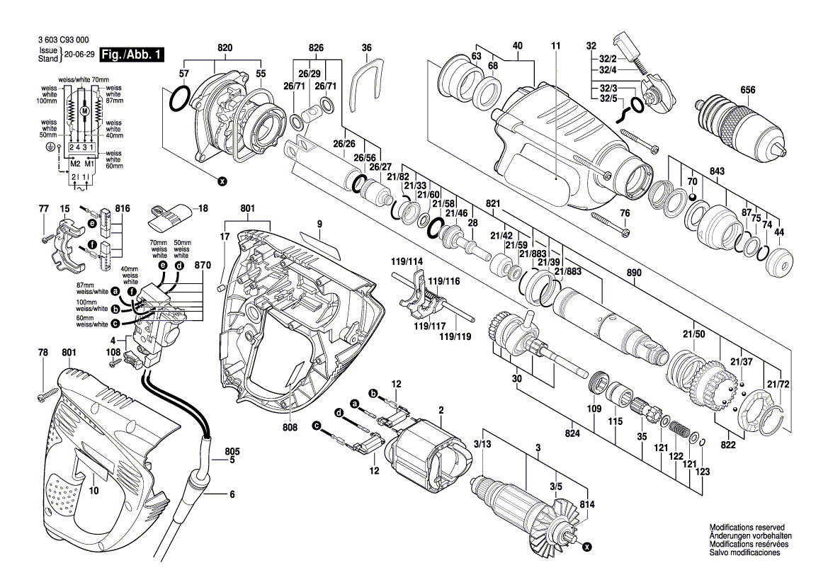 New Genuine Bosch 1618571033 Keyless Chuck