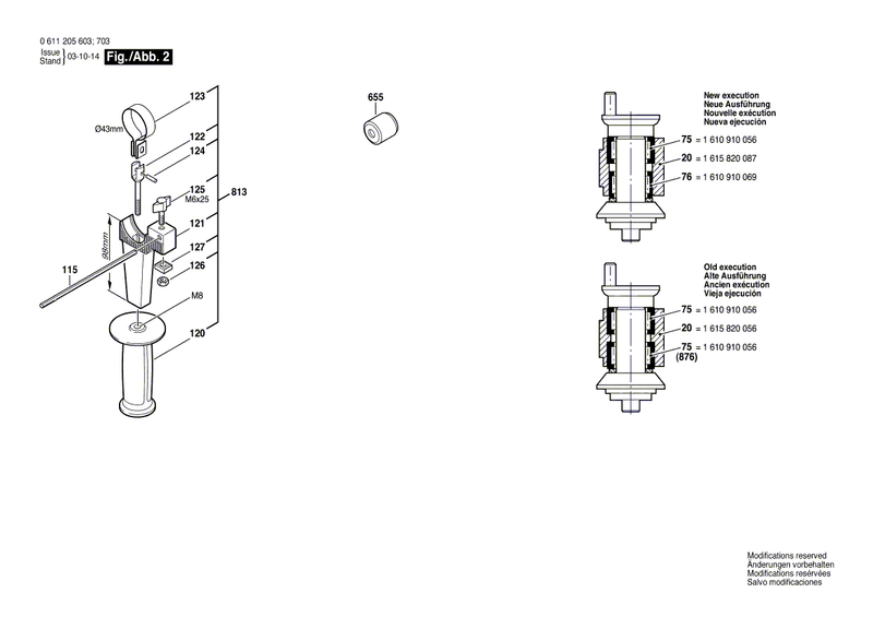 New Genuine Bosch 1618597031 Toolholder