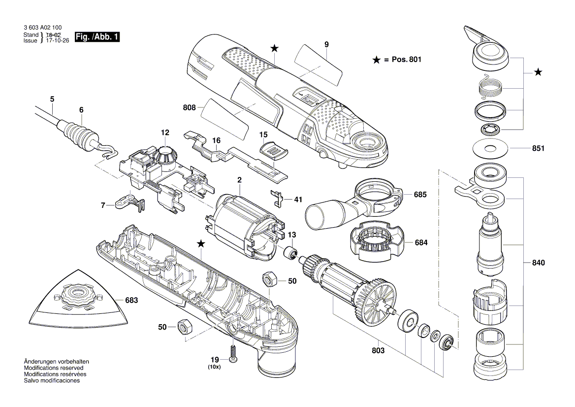 New Genuine Bosch 161859710L Toolholder