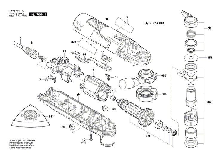 New Genuine Bosch 161859710L Toolholder