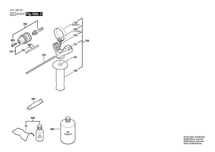 New Genuine Bosch 1618598220 Tool Holding Fixture
