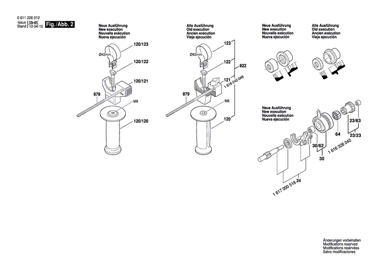 New Genuine Bosch 1618598241 Tool Holding Fixture