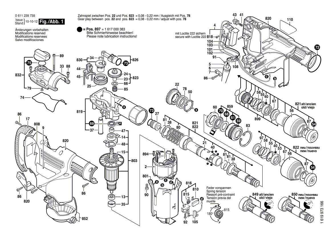 New Genuine Bosch 1618598249 Tool Holding Fixture