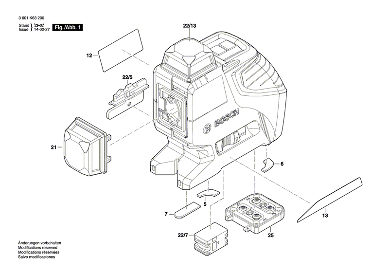 New Genuine Bosch 1618C0012T Switch Slide