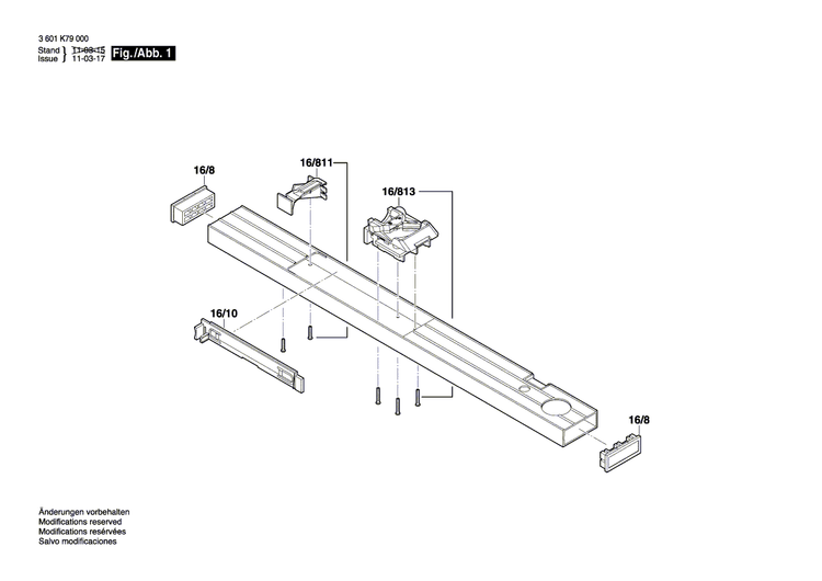 New Genuine Bosch 1618C0032C Clamping Unit