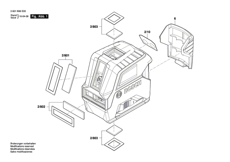 New Genuine Bosch 1618C0126V Key Switch