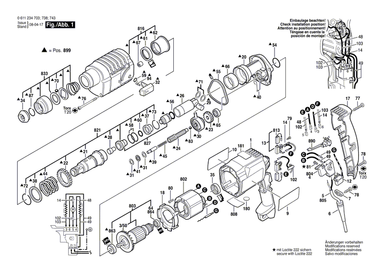New Genuine Bosch 1619P00127 Armature