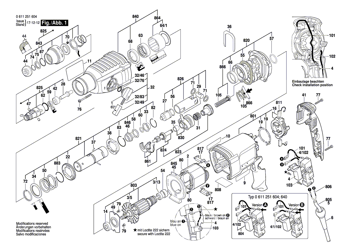New Genuine Bosch 1619P00349 Armature set