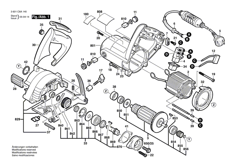 New Genuine Bosch 1619P00751 Handle