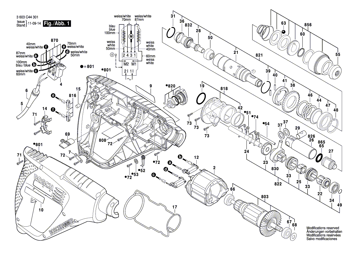 New Genuine Bosch 1619P00833 Manufacturer's nameplate