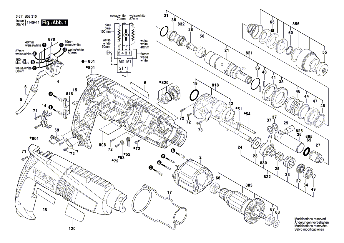 New Genuine Bosch 1619P00868 Manufacturer's nameplate