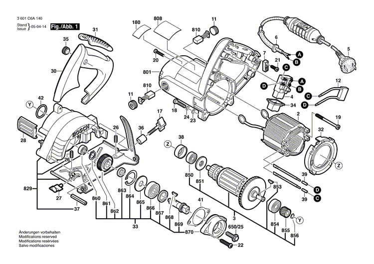 New Genuine Bosch 1619P01031 Gear Housing