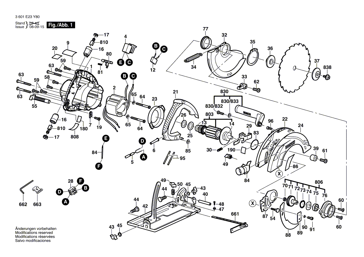 New Genuine Bosch 1619P01176 Riving Knife