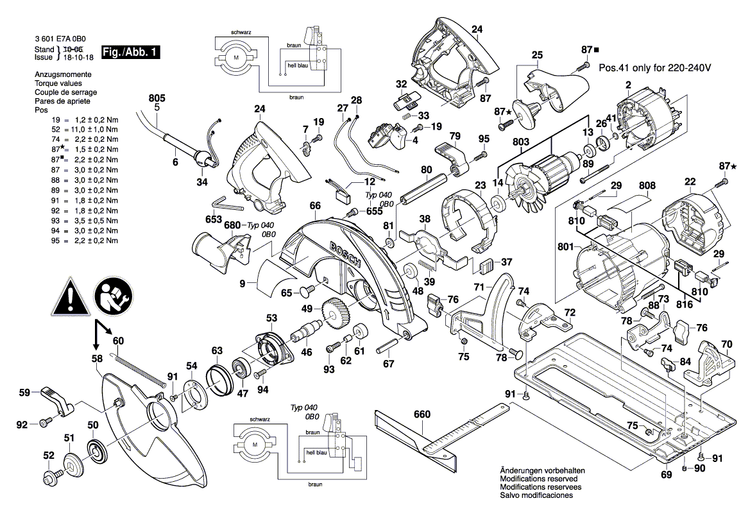 New Genuine Bosch 1619P01668 Adjusting Lever